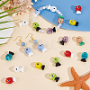 24Pcs 8 Colors Handmade Lampwork Beads LAMP-GA0001-23-4