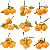 6Pcs Foam Simulated Orange Model AJEW-SP0003-61-1
