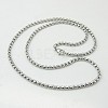 304 Stainless Steel Necklaces Men's Rolo Chain Necklaces NJEW-H411-95-1