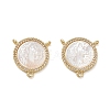 Brass Micro Pave Clear Cubic Zirconia Chandelier Component Links CU-CBA5585-03G-03-1