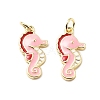 Brass Enamel Pendants KK-L237-027G-01-1