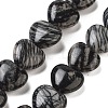 Natural Black Netstone Beads Strands G-B022-27C-2