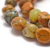 Natural Yellow Moss Agate Beads Strands G-F464-02-3