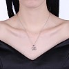 Trendy 925 Sterling Silver Pendant Necklaces NJEW-BB22364-2