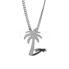 Hip Hop Stainless Steel Sandblasted Palm Tree Pendant Necklaces for Men DF1150-2-4