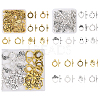 40 Sets 8 Styles Tibetan Style Alloy Toggle Clasps TIBE-YW0001-69C-2