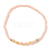 Glass Seed & Bicone Acrylic Beaded Stretch Bracelet BJEW-JB09429-3