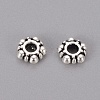 Antique Silver Alloy Rondelle Spacers Beads X-AA116-2