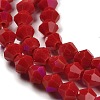 Opaque Solid Color Electroplate Glass Beads Strands GLAA-F029-P4mm-D01-3