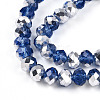 Electroplate Transparent Glass Beads Strands EGLA-A034-T8mm-M03-3