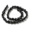 Natural Black Onyx(Dyed & Heated) Beads Strands G-K351-A02-03-3