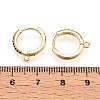 Brass Micro Pave Cubic Zirconia Hoop Earring Finding KK-N261-51A-G-3