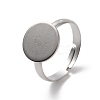 Non-Tarnish 304 Stainless Steel Pad Ring Settings STAS-K278-11D-P-1