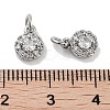 Brass Micro Pave Cubic Zirconia Charms KK-C051-12P-02-3