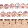 Transparent Electroplate Glass Beads Strands EGLA-N002-34C-B07-3