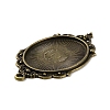 Tibetan Style Alloy Pendant Cabochon Settings TIBEP-XCP0001-11AB-2