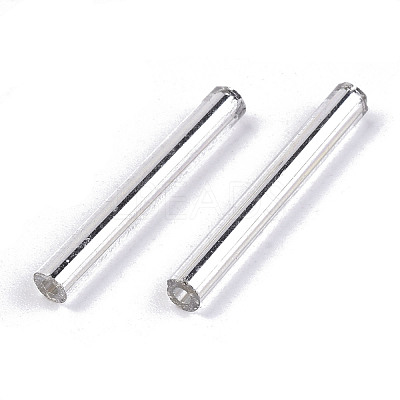Electroplate Glass Bugle Beads SEED-S043-02C-02-1