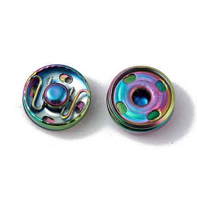 Ion Plating(IP) 202 Stainless Steel Snap Buttons BUTT-I017-01B-MC-1