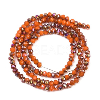 Electroplate Glass Beads Stradns EGLA-H114-02B-15-1
