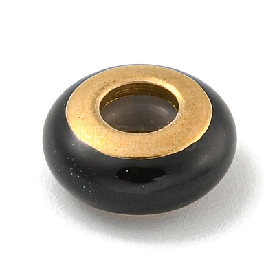 304 Stainless Steel Enamel European Beads STAS-U005-01D-G-1