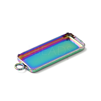 Ion Plating(IP) 304 Stainless Steel Pendant Cabochon Settings LS-STAS-I069-36MC-1