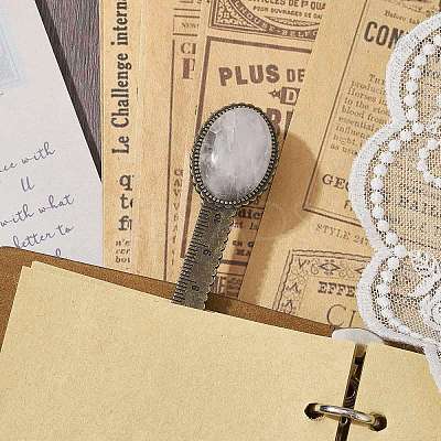 Tibetan Style Alloy Bookmark Rulers AJEW-JK00262-05-1