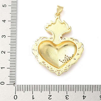 Brass Micro Pave Cubic Zirconia Pendants KK-I379-03G-A-1