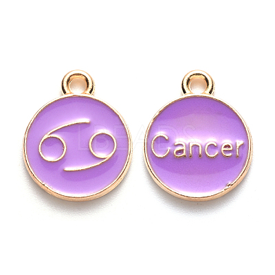 Alloy Enamel Pendants X-ENAM-S124-01B-01D-1