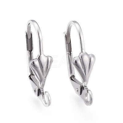 Tarnish Resistant 304 Stainless Steel Leverback Earring Findings STAS-K198-02P-1