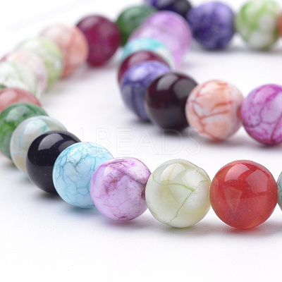 Natural Fire Crackle Agate Beads Strands G-S249-02-8mm-1