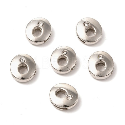 Letter Slider Beads for Watch Band Bracelet Making ALRI-O012-O-NR-1