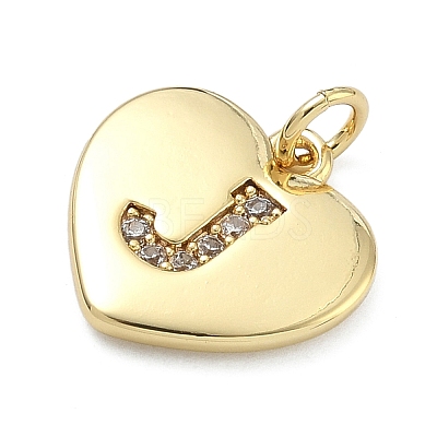 Brass Micro Pave Clear Cubic Zirconia Pendants KK-D229-01G-10-1