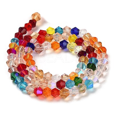 Transparent Electroplate Glass Beads Strands EGLA-A039-T4mm-L29-1