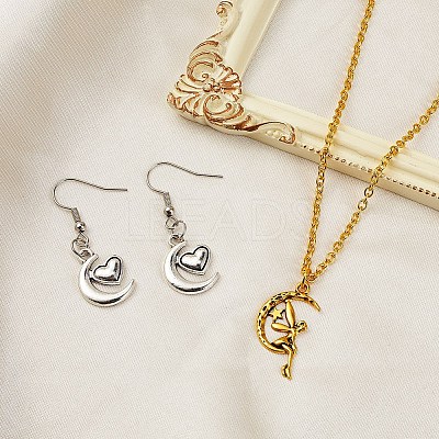 50Pcs 10 Style Starry Sky Theme Alloy Pendants FIND-YW0001-33-1