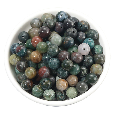 120Pcs Natural Indian Agate Beads G-PA0001-17B-1