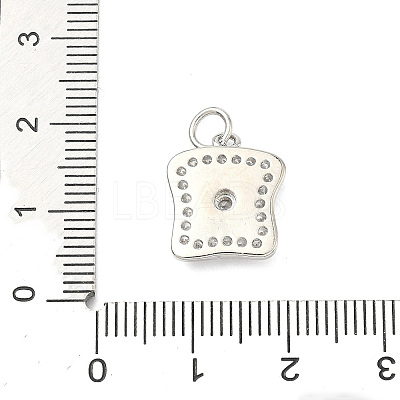 Brass Micro Pave Cubic Zirconia Pendants KK-C156-10P-1