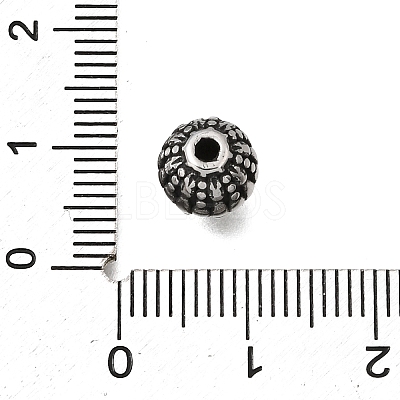 Engraved 304 Stainless Steel Beads STAS-H263-17AS-02-1