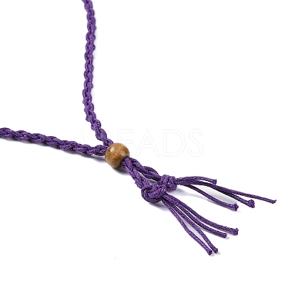 Braided Waxed Cord Empty Macrame Pouch Slider Necklace Making FIND-C061-01B-1