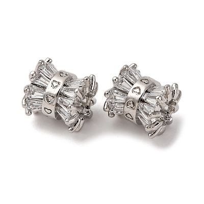 Brass Micro Pave Cubic Zirconia Beads KK-CJC0013-04P-RS-1