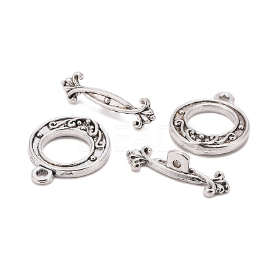 Tibetan Style Alloy Toggle Clasps X-LF1081Y-NF-1