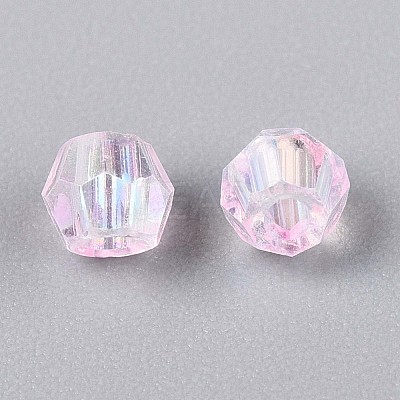 Transparent Spray Painted Glass Beads X1-EGLA-N018-4mm-11-1