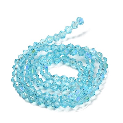 Transparent Electroplate Glass Beads Strands LS-EGLA-A039-T4mm-L20-1