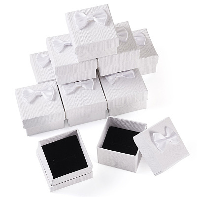 Square Cardboard Paper Ring Gift Storage Boxes CON-TAC0001-17B-1