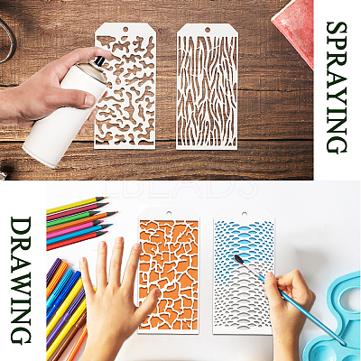 20Pcs 20 Styles PET Hollow Out Drawing Painting Stencils DIY-WH0669-039-1