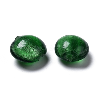 Handmade Silver Foil Glass Beads SLF12MMY-1-1