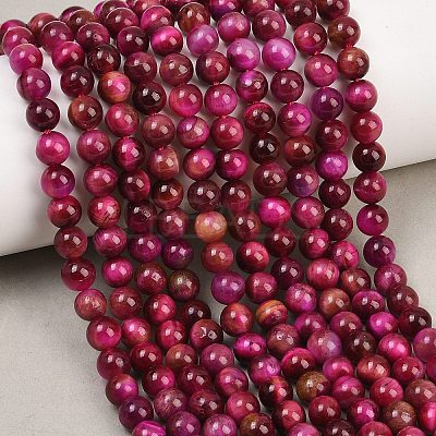 Grade AB Natural Tiger Eye Beads Strands G-B133-A02-6MM-05-1