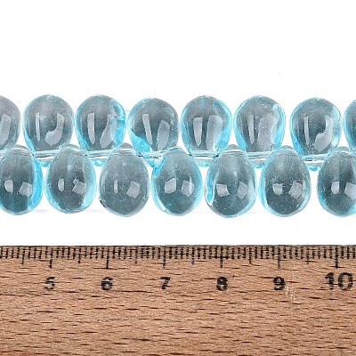 Baking Paint Transparent Glass Beads Strands GL-N005-02A-D07-1