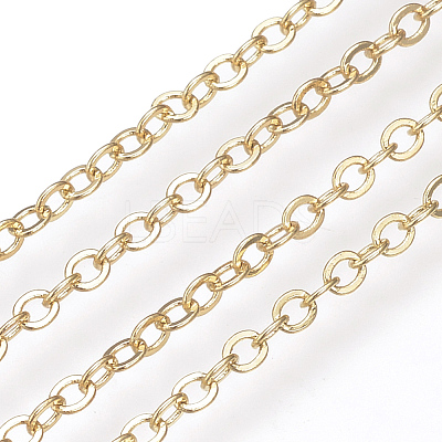 Brass Cable Chains KK-S332-21G-1