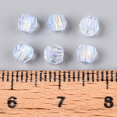 Transparent Spray Painted Glass Beads EGLA-N018-4mm-05-1