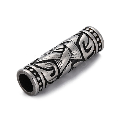 304 Stainless Steel Glossy European Beads STAS-S171-08AS-1